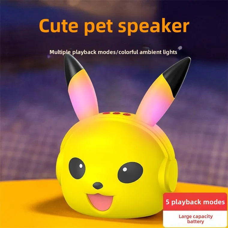 Pikachu Altavoz Bluetooth inalámbrico Altavoz pequeño portátil Subwoofer pesado Mini Bluetooth bajo Subwoofer regalos-MovilExpressShop