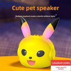 Pikachu Altavoz Bluetooth inalámbrico Altavoz pequeño portátil Subwoofer pesado Mini Bluetooth bajo Subwoofer regalos-MovilExpressShop