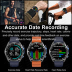 Nuevo reloj inteligente AMOLED con reproductor de vídeo con memoria de 4GB con GPS, mapas sin conexión, reloj inteligente deportivo militar para hombres, pulsera impermeable para nadar de 30m