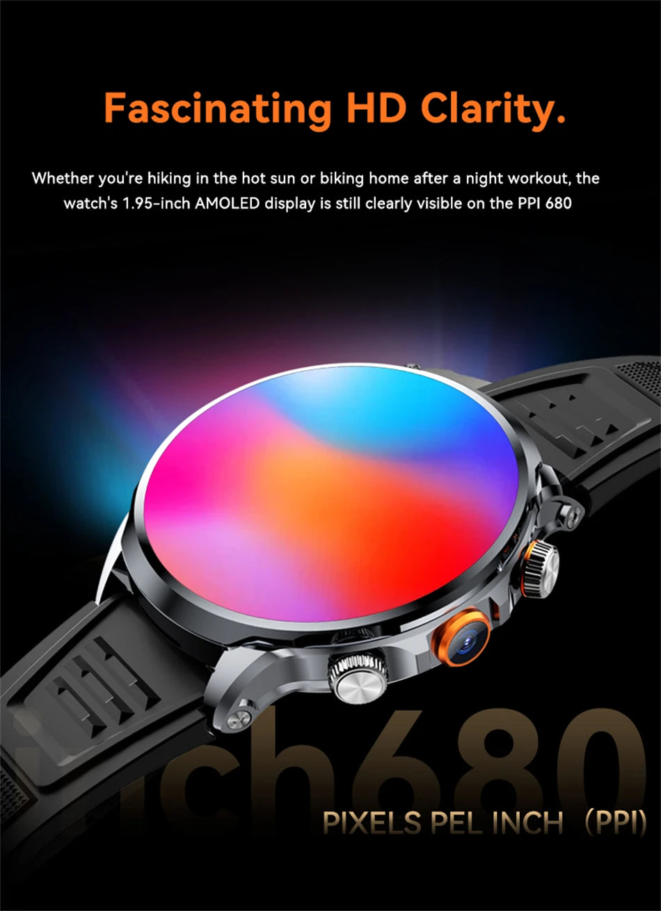 Reloj inteligente Android Netcom completo 5G/4G con cámara con tarjeta SIM videollamada AMOLED GPS WIFI Google Play mapas reloj inteligente para hombres y mujeres