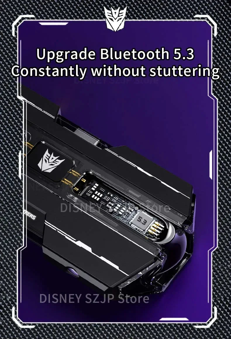 Transformers TF-T01 auriculares inalámbricos Bluetooth 5,3 sonido HIFI Bumblebee auriculares para juegos auriculares de baja latencia Larga modo de reposo-MovilExpressShop