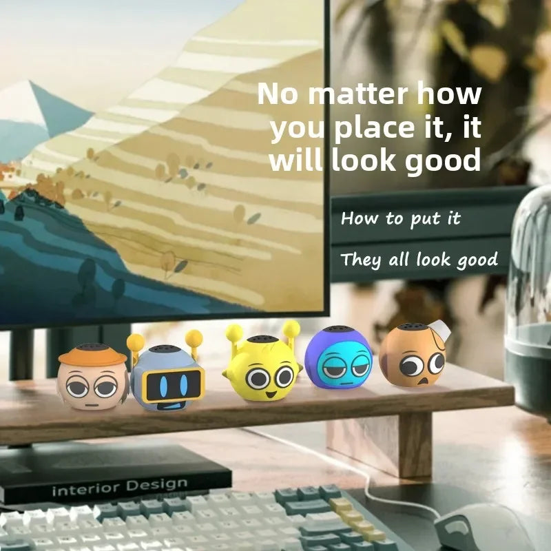 Nuevo altavoz de juego de dibujos animados de Anime Sprunki, decoraciones de sonido de escritorio, altavoz inalámbrico exprés, caja de sonido, regalo para niños y niñas-MovilExpressShop