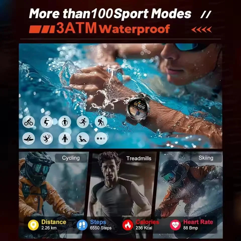 GUHUAVMI 2025 – Smartwatch Deportivo Grado Militar-MovilExpressShop