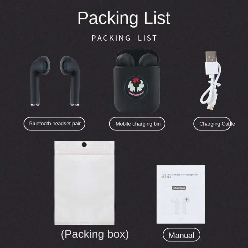 Disney TWS i7 Mini 2 auriculares inalámbricos Bluetooth 5,0 auriculares mate Macaron auriculares manos libres con micrófono caja de carga auriculares-MovilExpressShop