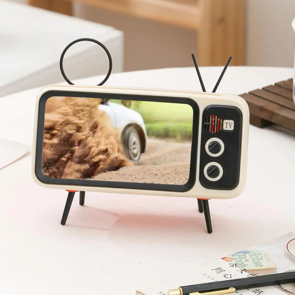 Soporte de teléfono con altavoz, soporte de música, antideslizante, Retro, TV, teléfono Móvil, 6, 4 a 6, 7, Smartphone-MovilExpressShop