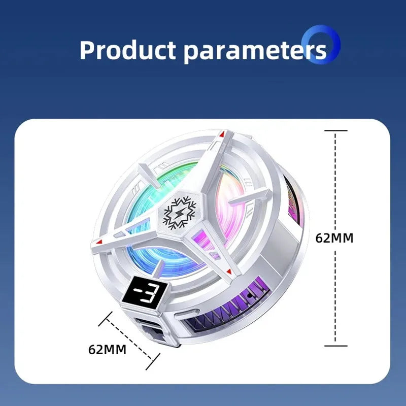 Nuevo TL07 Semiconductor móvil magnético/clip trasero PUBG enfriador 5V/3A ventilador de refrigeración por congelación radiador con pantalla Digital de temperatura-MovilExpressShop