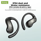 HTC NE19 auriculares Bluetooth IA OWS auriculares inalámbricos deportivos con micrófono potentes graves IA traductor auriculares impermeables de larga duración-MovilExpressShop