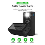 Banco de energía Solar de 100000mAh y 120W, batería externa USB de gran capacidad para teléfono móvil, carga inalámbrica rápida, accesorio para teléfono móvil-MovilExpressShop