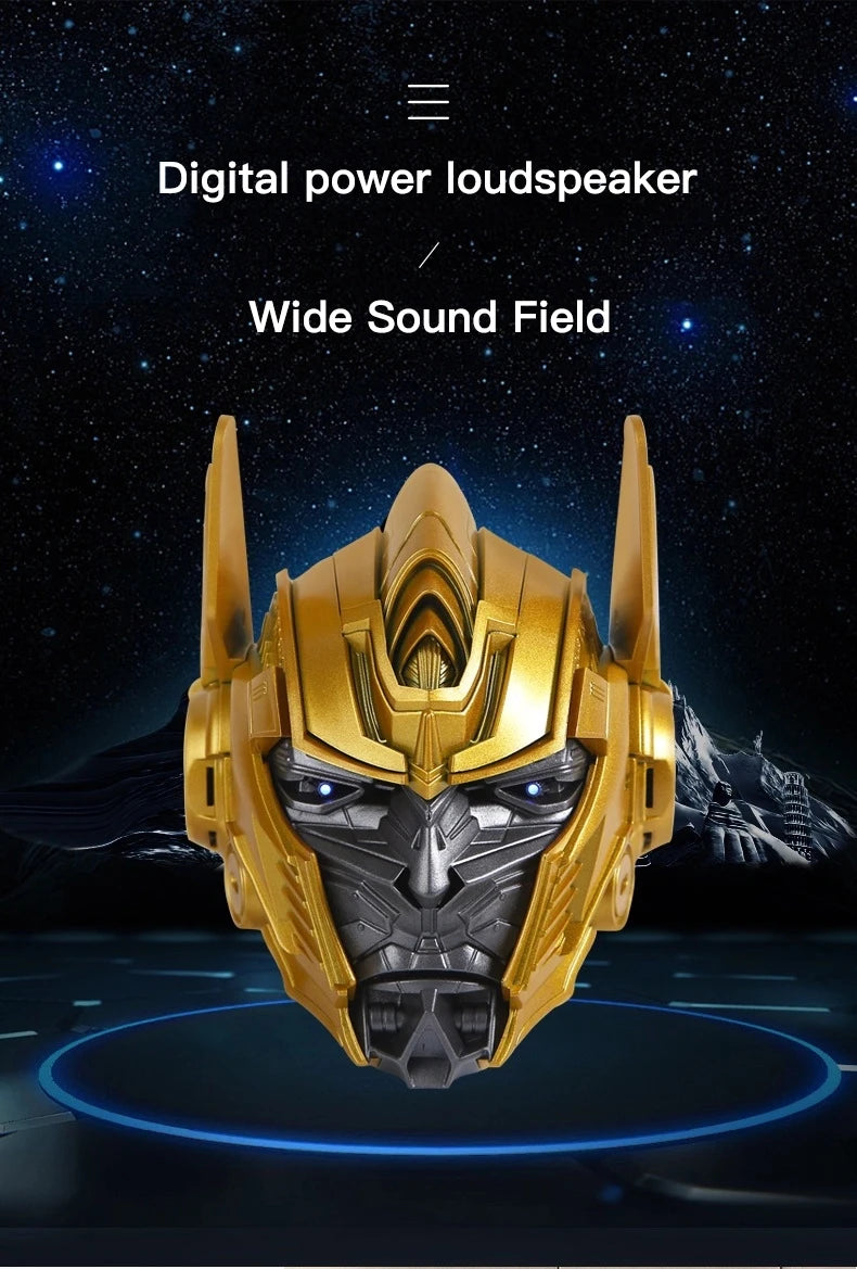 Altavoz inalámbrico con Bluetooth, dispositivo multifuncional para exteriores, transformador Optimus Prime, tarjeta TF, Radio FM, Subwoofer, regalo para ordenador