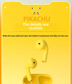 Pokemon Pikachu 5,0 inalámbrico Bluetooth deportes reducción de ruido auriculares táctiles con micrófono estuche de carga auriculares manos libres lindo-MovilExpressShop