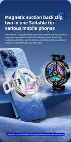 Nuevo TL07 Semiconductor móvil magnético/clip trasero PUBG enfriador 5V/3A ventilador de refrigeración por congelación radiador con pantalla Digital de temperatura-MovilExpressShop