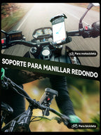 Joyroom Soporte para teléfono antivibración para bicicleta o moto Instalación rápida Soporte para teléfono para motocicleta con amortiguador de vibración para teléfonos de 4,7-7"-MovilExpressShop