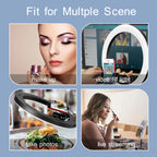 26CM fotografía iluminación teléfono Ringlight trípode soporte foto Led Selfie relleno anillo luz lámpara para vídeo Youtube Live COOK-MovilExpressShop