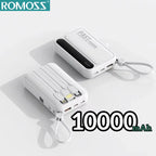 ROMOSS 4 en 1 Power Bank 500000mAh Gran Capacidad Cables Integrados Pantalla Digital Inteligente Ligera Batería Portátil Para iPhone y android