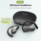HTC NE19 auriculares Bluetooth IA OWS auriculares inalámbricos deportivos con micrófono potentes graves IA traductor auriculares impermeables de larga duración-MovilExpressShop