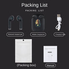 Disney TWS i7 Mini 2 auriculares inalámbricos Bluetooth 5,0 auriculares mate Macaron auriculares manos libres con micrófono caja de carga auriculares-MovilExpressShop