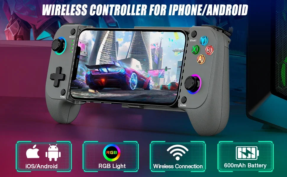 BEBONCOOL MC103 Gamepad tipo C controlador de teléfono móvil efecto Hall mango de estiramiento Joystick Android Ps juego en la nube personalizado-MovilExpressShop