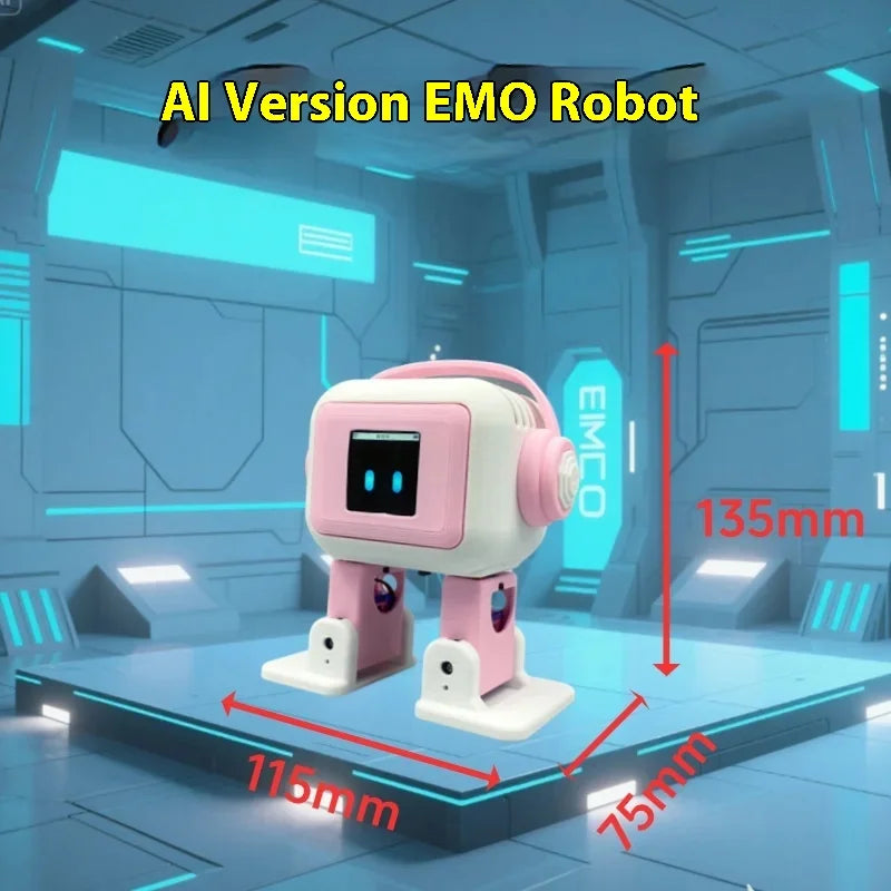 Robot AI EMO ESP32-S3 Control principal pantalla de 1,54 pulgadas Robot interactivo inteligente compañero de reconocimiento de voz para niños