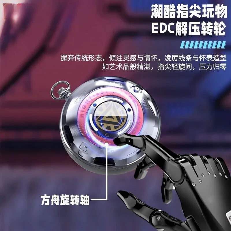 Los vengadores de Marvel Capitán América dibujos animados semi-in-ear auriculares inalámbricos con Bluetooth reloj de bolsillo de Metal giratorio fresco de alto valor-MovilExpressShop