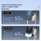 Kiki Shoot 10000mAh Mini Power Bank 66W carga rápida Powerbank batería certificada CCC con Cable para iPhone Xiaomi Huawei Samsung