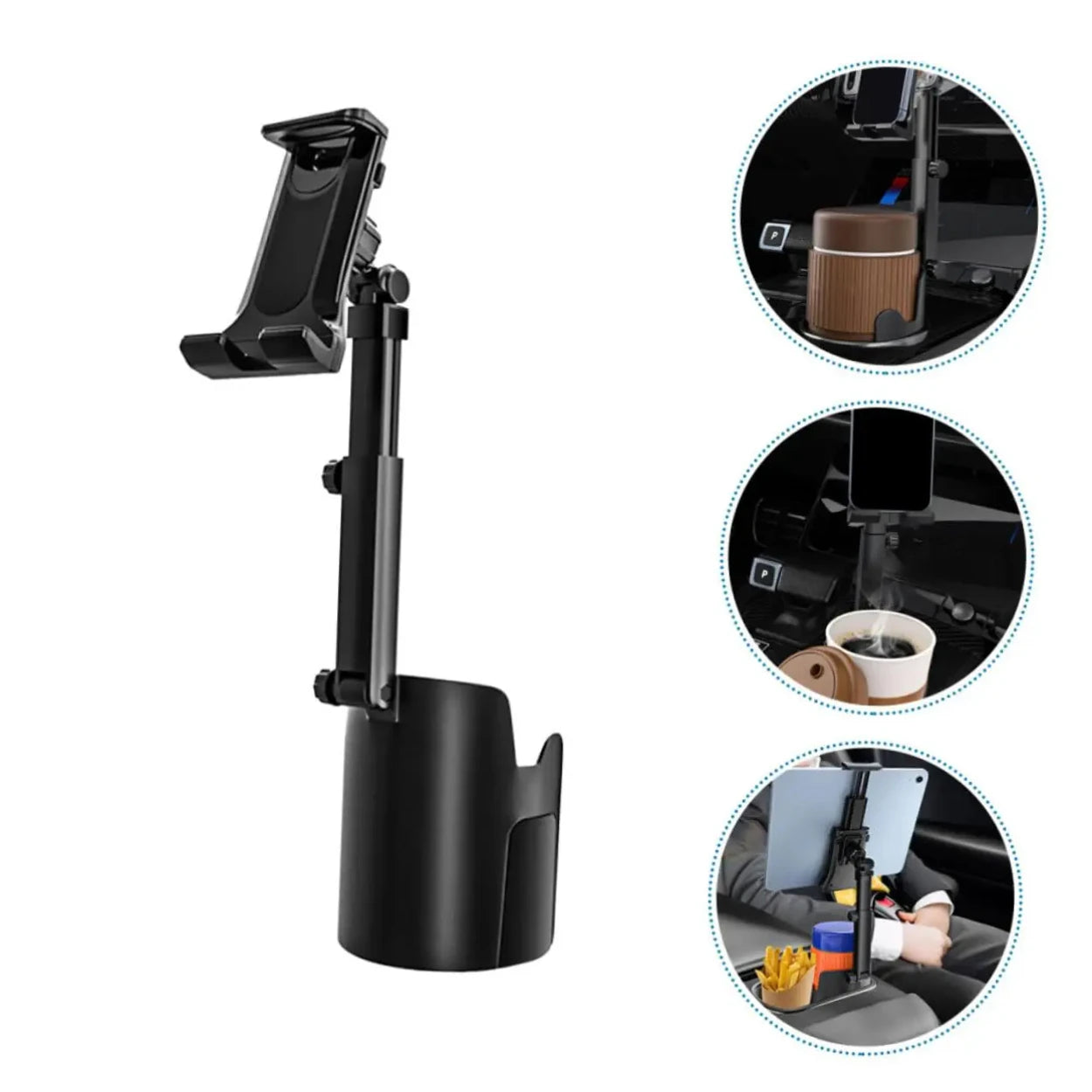 Soporte para movil y taza de coche, adaptador de soporte multifunción para Interior de coche, organizador de bebidas, accesorios de almacenamiento