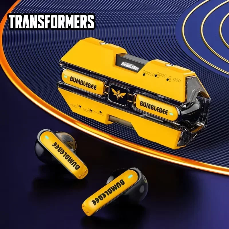 Transformers TF-T01 auriculares inalámbricos Bluetooth 5,3 sonido HIFI Bumblebee auriculares para juegos auriculares de baja latencia Larga modo de reposo-MovilExpressShop