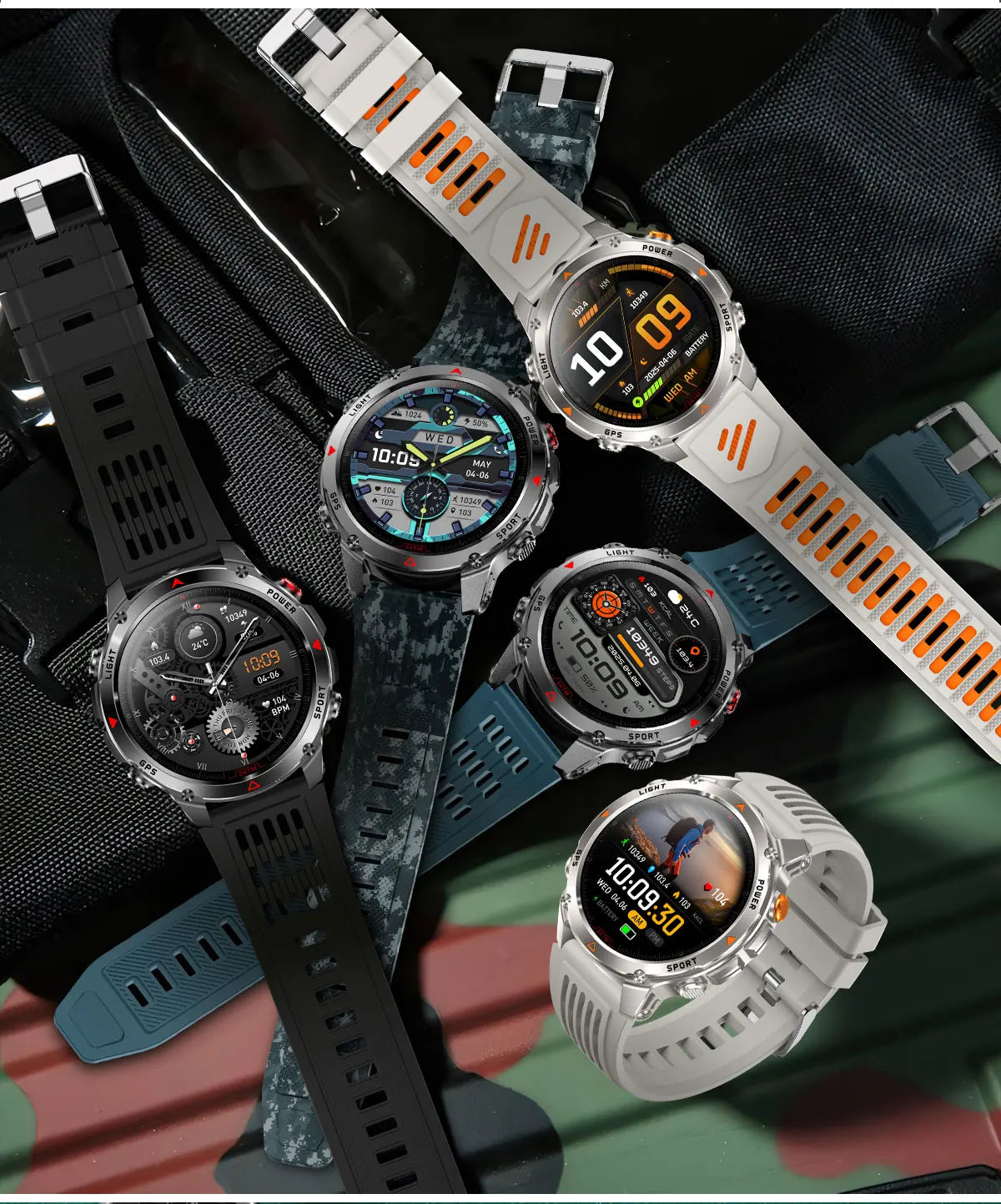 GUHUAVMI 2025 – Smartwatch Deportivo Grado Militar-MovilExpressShop