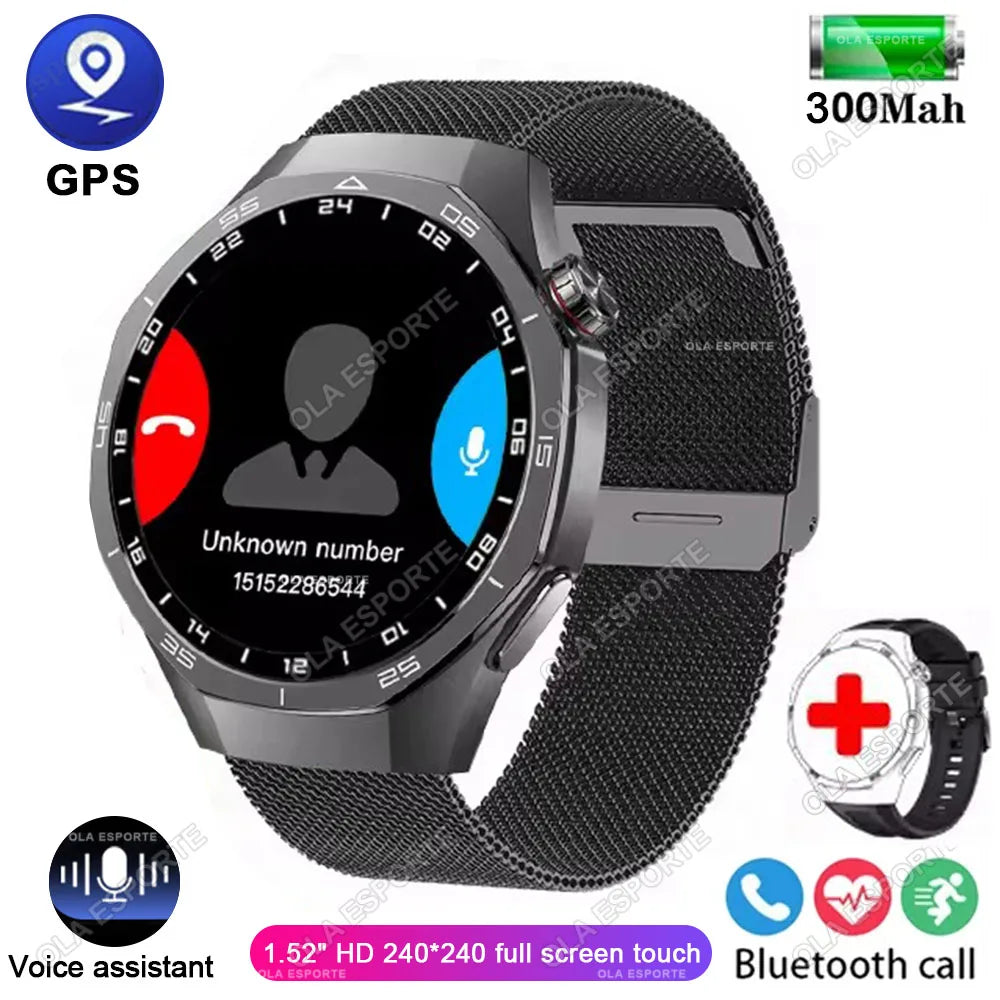 Reloj inteligente GT5 Pro, reloj deportivo GPS para hombres y mujeres, pantalla táctil AMOLED, llamadas telefónicas Bluetooth, reloj inteligente de pulsera resistente al agua para Fitness