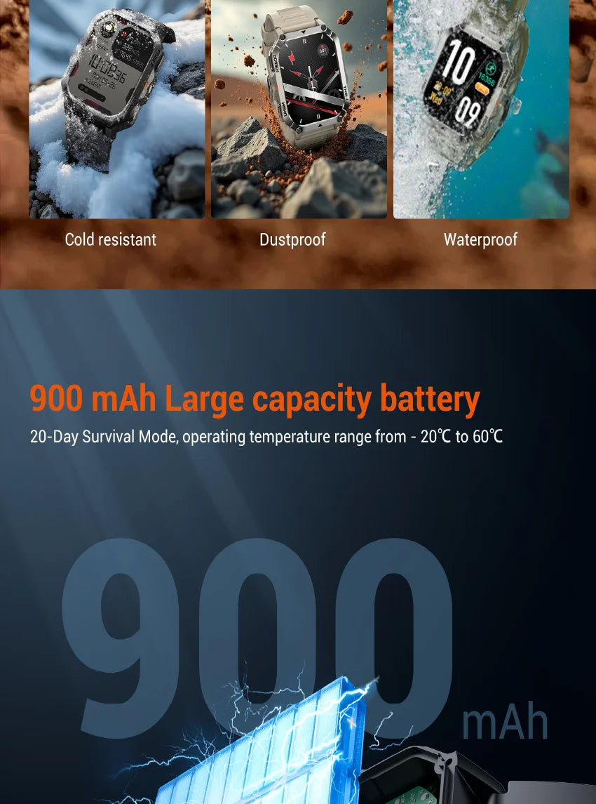 Blackview 2025 reloj inteligente para exteriores 900mAh W70 Pro 2,01 ''pantalla TFT HD-MovilExpressShop