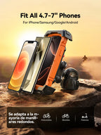 Joyroom Soporte para teléfono antivibración para bicicleta o moto Instalación rápida Soporte para teléfono para motocicleta con amortiguador de vibración para teléfonos de 4,7-7"-MovilExpressShop