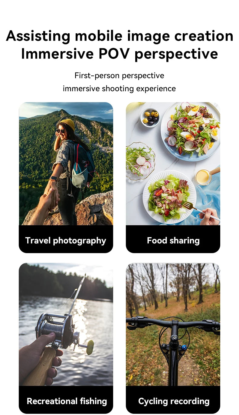 Clip magnético para teléfono con montaje en cuello 360 °   Soporte de teléfono POV de rotación para Iphone 15 14 13 12 11 10 para accesorios de teléfono SAMSUNG HUAWEI-MovilExpressShop