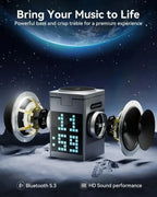 Soporte y cargador inalámbrico magnético plegable 6 en 1, altavoz Bluetooth, despertador y píxeles de dibujos animados para iPhone 17 ~ 12 iWatch Airpods Pro