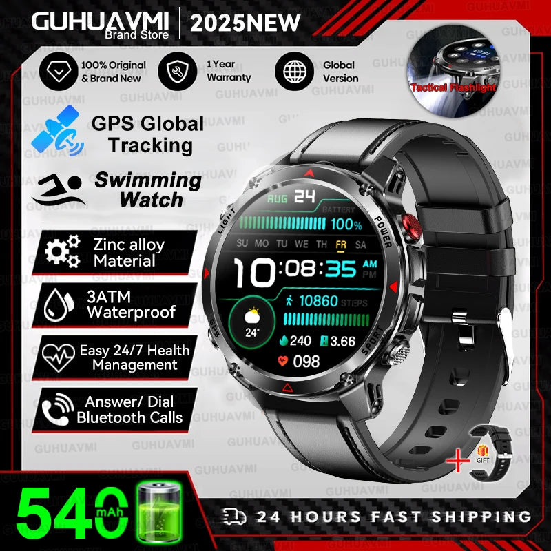 GUHUAVMI 2025 – Smartwatch Deportivo Grado Militar-MovilExpressShop