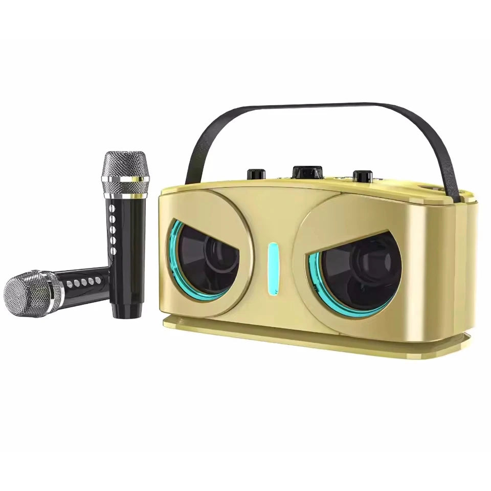 Altavoz Bluetooth inalámbrico portátil para Karaoke, máquina De micrófono, Subwoofer, caja De sonido potente, música, Caixa De Som Bocina Audio-MovilExpressShop