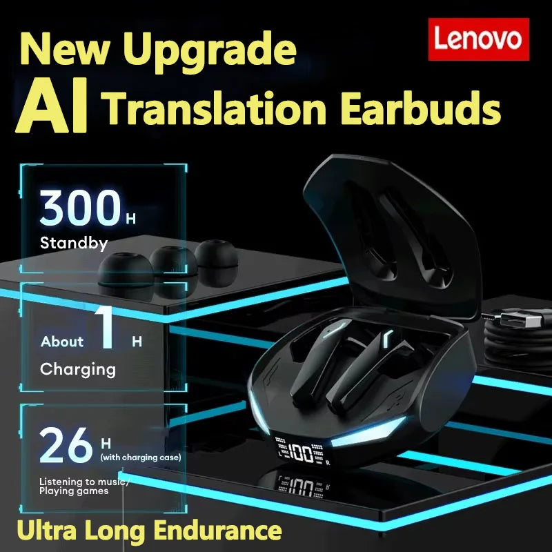 Lenovo XT53 auriculares de traducción TWS Bluetooth HD llamadas de voz auriculares con reducción de ruido para viajes de oficina auriculares con traductor AI