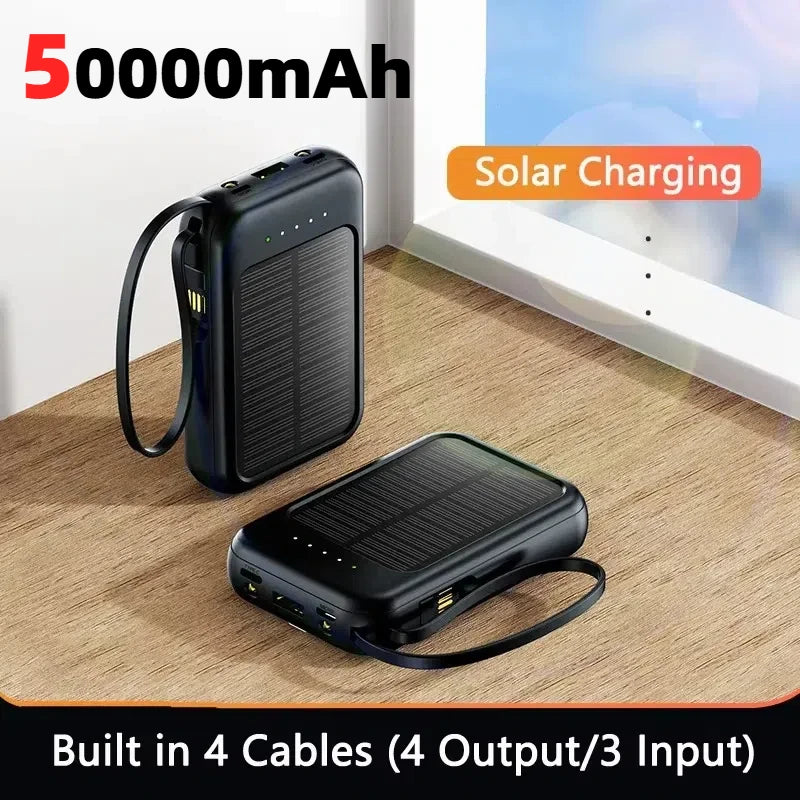 Banco de energía Solar con luz led-MovilExpressShop