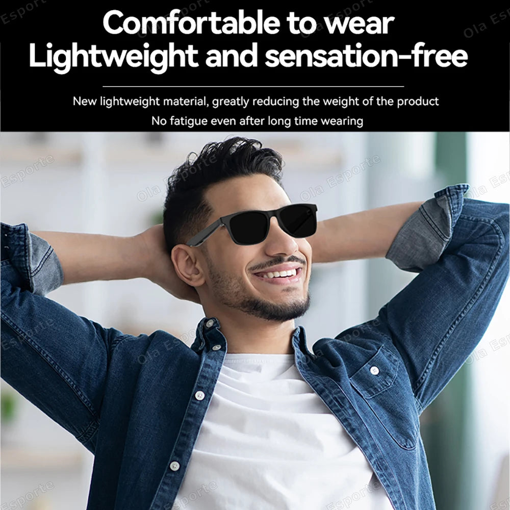 Nuevas gafas inteligentes inalámbricas con Bluetooth con Anti-UV, gafas de llamada, hombres y mujeres-MovilExpressShop