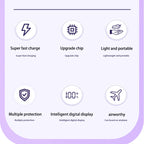 Batería de carga súper rápida Xiaomi 120W 200000 Banco de energía mAh 100000 Pantalla digital cuadrada portátil liviana de alta capacidad mAh-MovilExpressShop