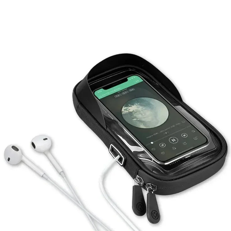 Soporte de teléfono impermeable para bicicleta, bolsa de montaje en manillar de motocicleta, funda para Scooter de 6,4 pulgadas