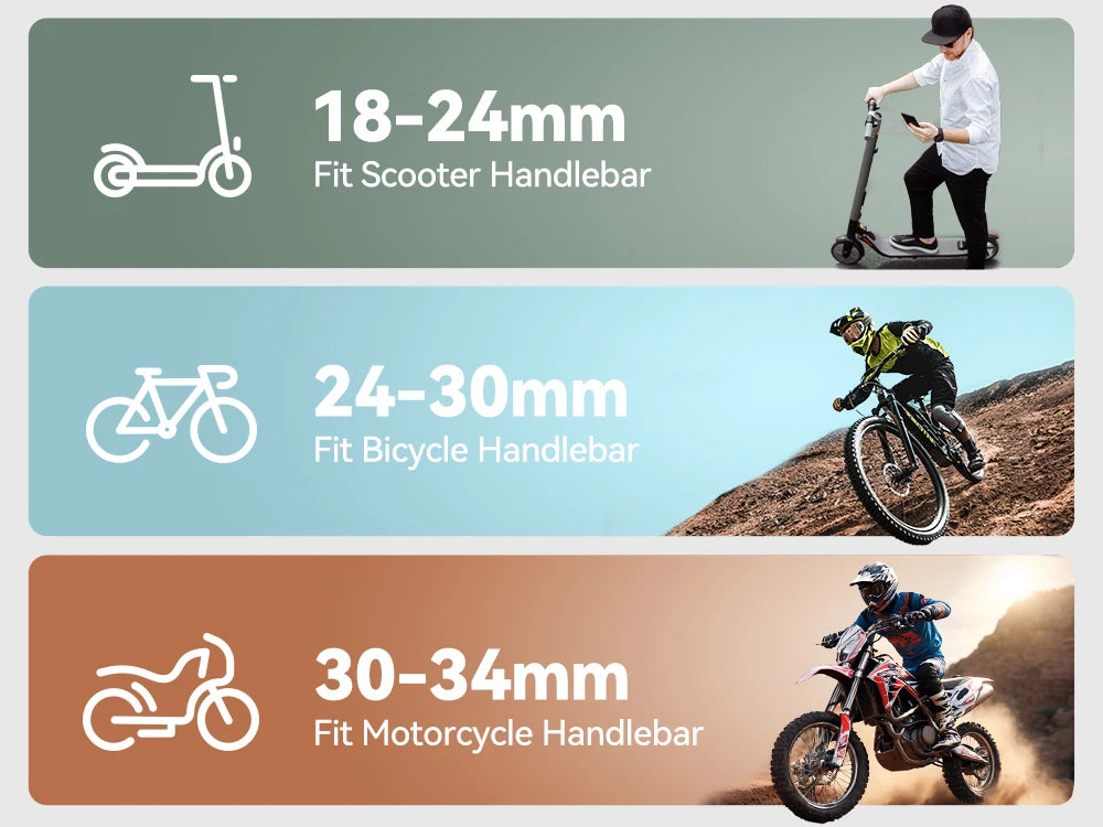 Joyroom Soporte para teléfono antivibración para bicicleta o moto Instalación rápida Soporte para teléfono para motocicleta con amortiguador de vibración para teléfonos de 4,7-7"-MovilExpressShop