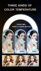 26CM fotografía iluminación teléfono Ringlight trípode soporte foto Led Selfie relleno anillo luz lámpara para vídeo Youtube Live COOK-MovilExpressShop