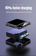 Xiaomi-Mini banco de energía de gran capacidad, 30000mah, carga súper rápida, Cable incorporado, batería externa portátil para Samsung y iPhone-MovilExpressShop