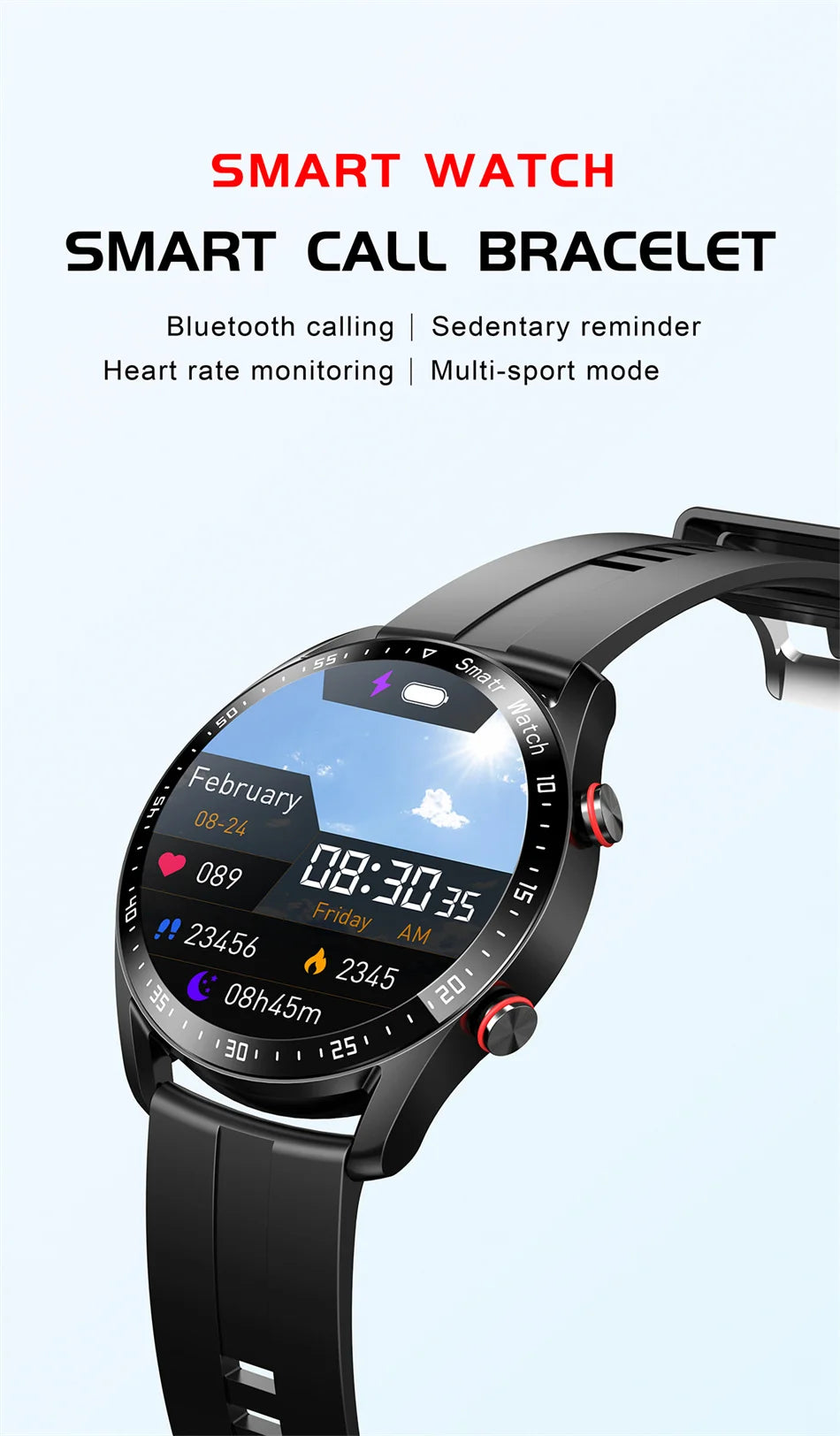Reloj GT Series reloj inteligente hombres mujeres pantalla HD Bluetooth llamada GPS Tracker ritmo cardíaco IP68 impermeable SmartWatch 2024 nuevo