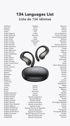 HTC NE19 auriculares Bluetooth IA OWS auriculares inalámbricos deportivos con micrófono potentes graves IA traductor auriculares impermeables de larga duración-MovilExpressShop