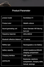 Transformers Auriculares Bumblebee H1 Auriculares con cancelación de ruido Auriculares Bluetooth Auriculares de aleación de alta calidad Juguetes de descompresión-MovilExpressShop