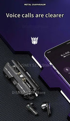 Transformers TF-T01 auriculares inalámbricos Bluetooth 5,3 sonido HIFI Bumblebee auriculares para juegos auriculares de baja latencia Larga modo de reposo-MovilExpressShop