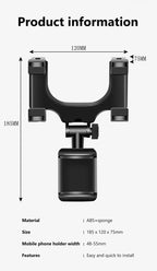 Soporte para teléfono de coche 360, soporte de montaje para espejo retrovisor, navegación GPS, soporte para móvil, Clip plegable, soporte ajustable para teléfono móvil para coche