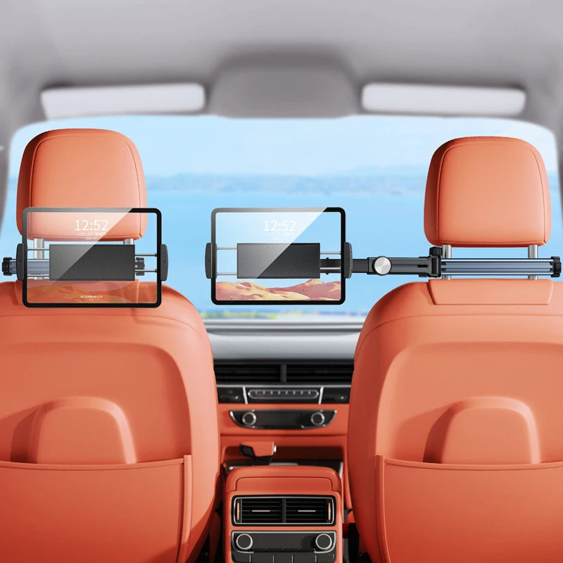 Soporte para tableta Hipacool para reposacabezas de coche, soporte ajustable para teléfono de coche, asiento trasero con gancho oculto para teléfono de 4,7-13 ", iPad 360 ° Ruirar