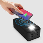 Banco de energía Solar de 100000mAh y 120W, batería externa USB de gran capacidad para teléfono móvil, carga inalámbrica rápida, accesorio para teléfono móvil-MovilExpressShop