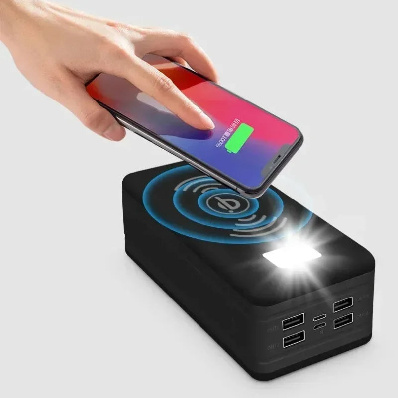 Banco de energía Solar de 100000mAh y 120W, batería externa USB de gran capacidad para teléfono móvil, carga inalámbrica rápida, accesorio para teléfono móvil-MovilExpressShop